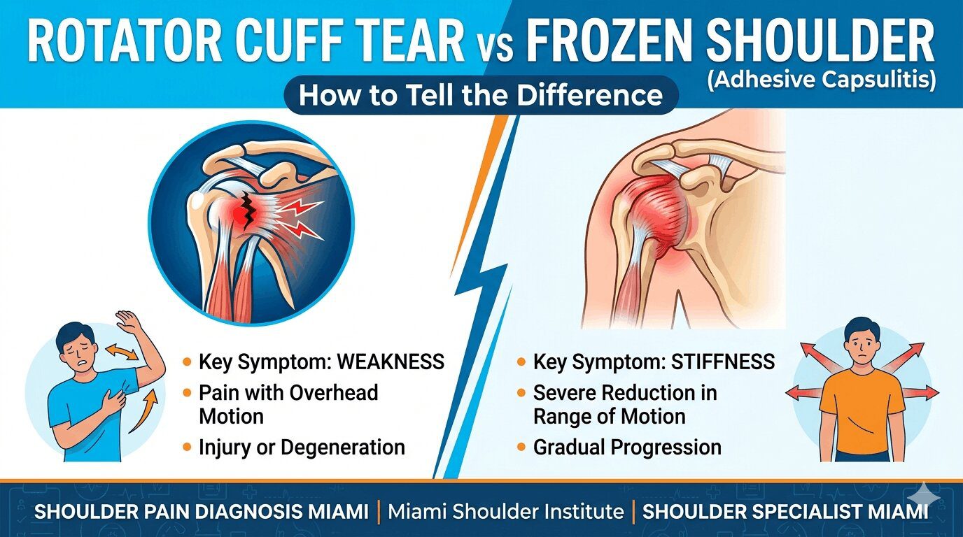 Rotator Cuff Tear vs Frozen Shoulder miami