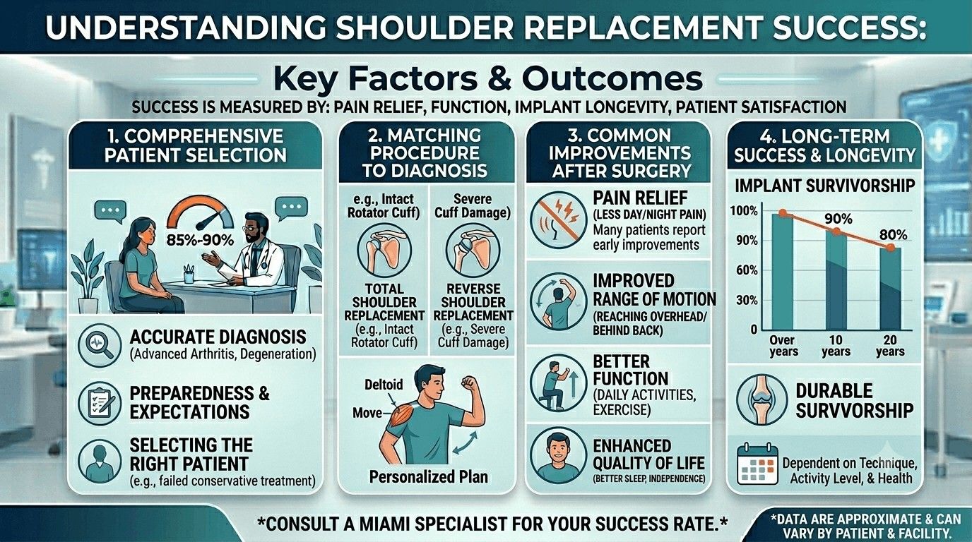 shoulder replacement success rate miami
