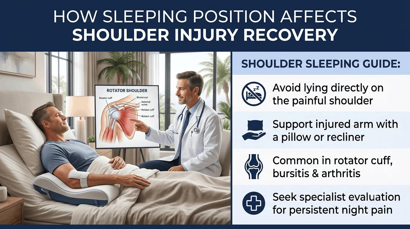 sleeping on injured shoulder Miami Florida