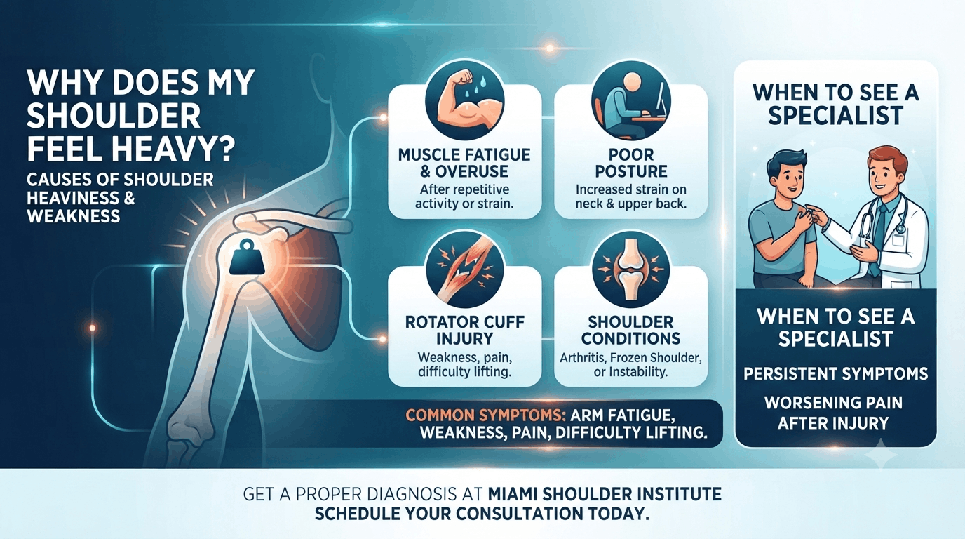 shoulder feels heavy causes florida miami