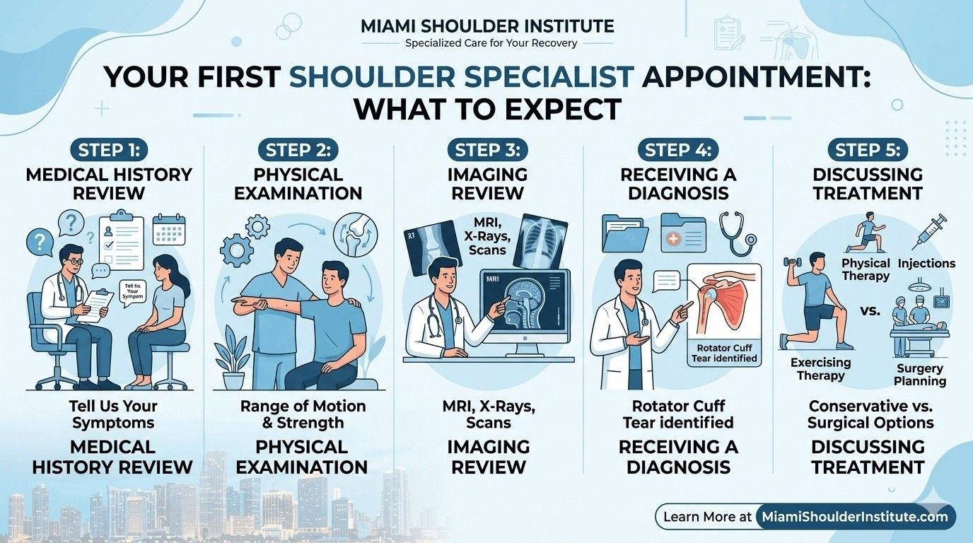 First Shoulder Specialist Appointment