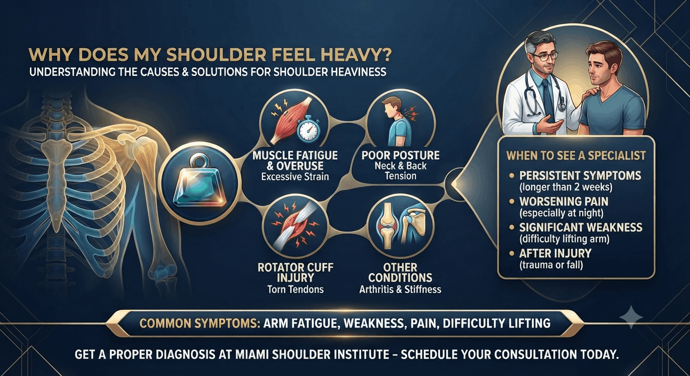 shoulder feels heavy causes miami